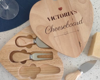 Personalised Cheese Board, Custom Name, Charcuterie Board, Anniversary Gift, New Home Present, Birthday Cheese Lover