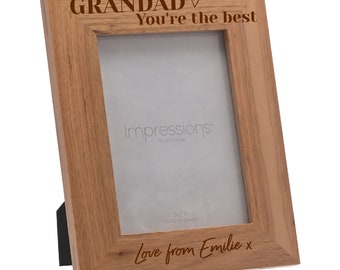 Personalised Grandad You're The Best Photo Frame, Present For Grandad, Picture Frame For Grandad, Birthday, Fathers Day Gift, Christmas