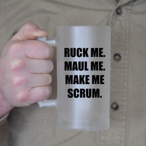 Rugby Beer Stein, Funny rugby Beer Gift, Present for rugby Fan