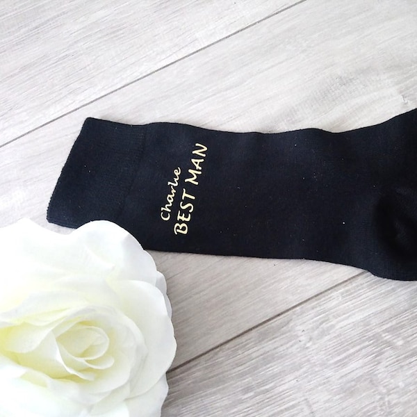 Groom, Bestman, Usher Personalised Socks For Wedding Day Bestman Gift Customised Usher Present Groomsman Sock