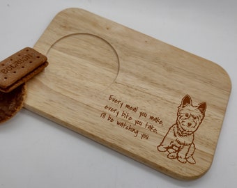 Westie Tea And Biscuits Serving Board Gift, Western Terrier Gift, West highland terrier Present, Dog Lover