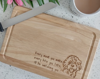 Engraved Cockapoo Wooden Chopping Board, Dog Lover Gift