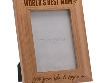 Personalised World'd Best Mum Photo Frame, Picture Frame For Mum, Mothers Day Gift, Fun Gift For Mum, Birthday Gift For Mum