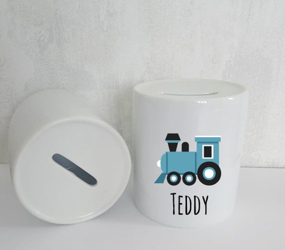 personalised money box for baby boy