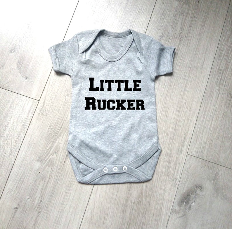 Babygorw Little Rucker Rugby Vest Announcement Prop Baby shower gift Rugby Fan Gift New Baby Present