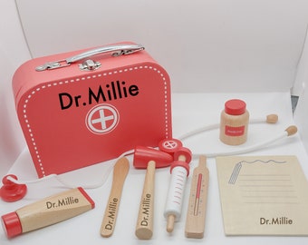 Children's Doctor Play Set, Wooden Kids Doctors Play Kit, Kids Birthday Box, Christmas gift, Dr's Child Set