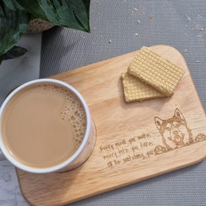 Tabla para servir té y galletas de Husky, regalo de husky siberiano, regalo de husky, amante de los perros
