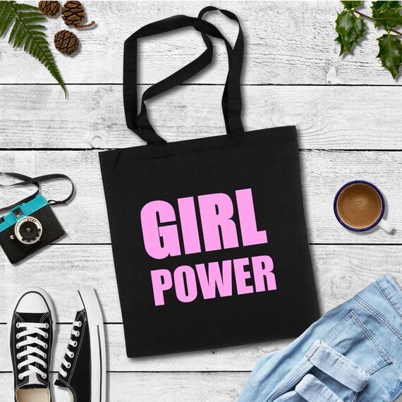 Girl Power Large Tote Bag, Present for Friend, Fun Gift for Mum 