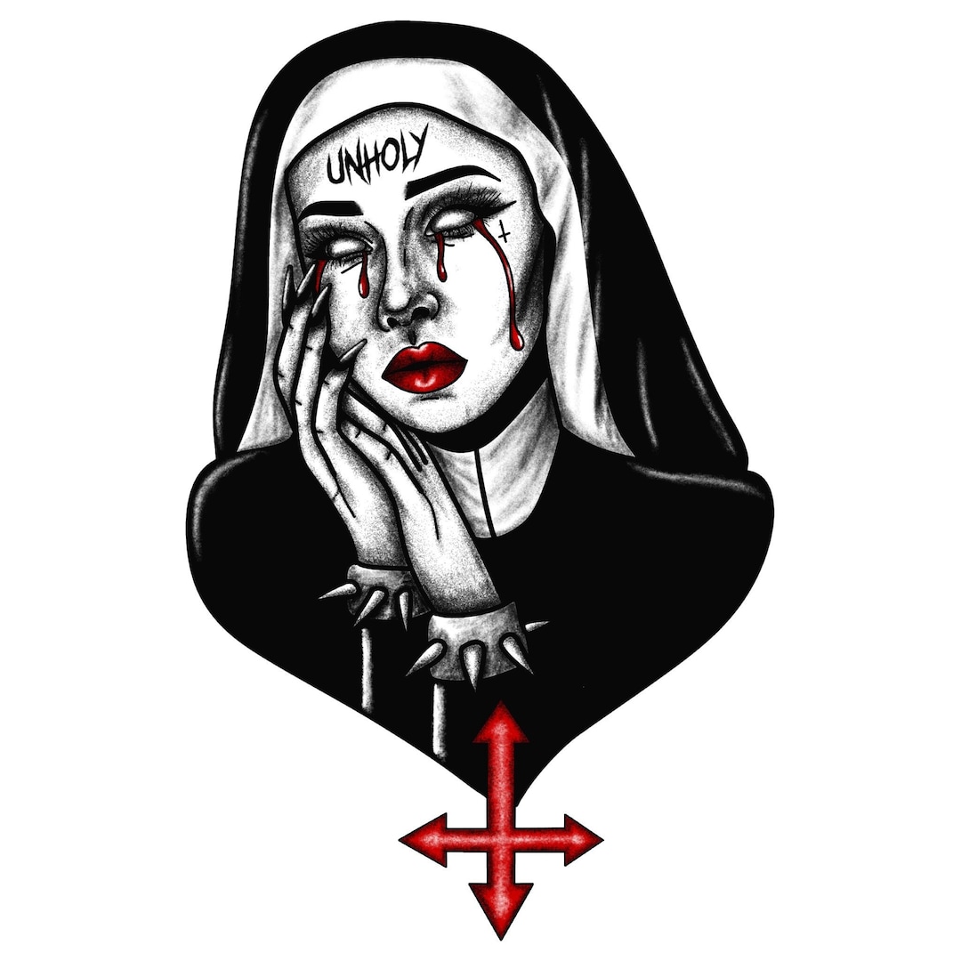 Unholy Nun Print - Etsy