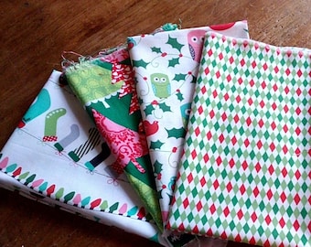 Four pieces Christmas fabric - Michael Miller fabric