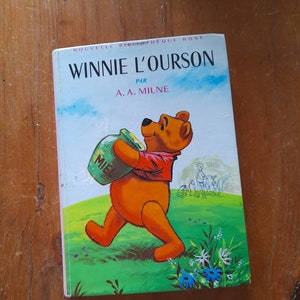 A A Milne, livre vintage pour enfants - relié, édition française de Winnie l'ourson, Winnie l'ourson, Hachette, bibliothèque rose, 1962