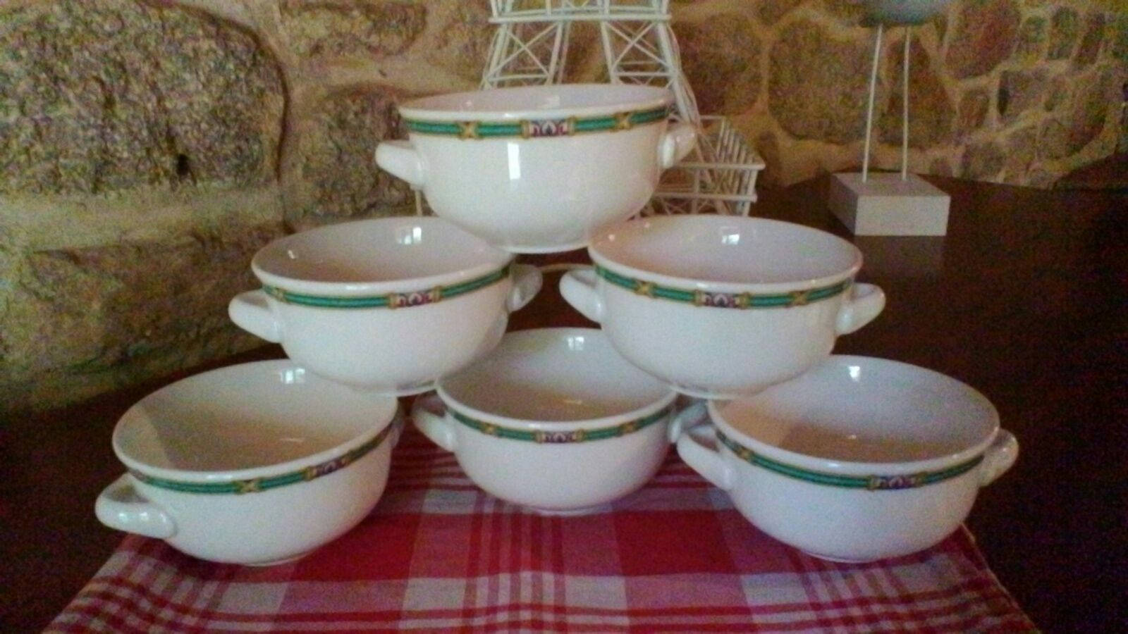 Magnifique Ensemble de 6 Bols à Double Poignée - Villeroy et Boch Adriana