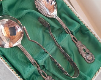 Set 3 Mini Pinze Da Portata In Acciaio Inox – Manici Vintage A Forma Di Rosa, Per Zucchero, Ghiaccio E Snack