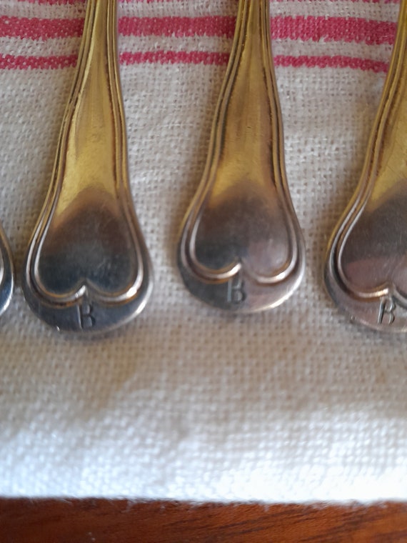 Lot De 6 Anciennes Cuillères à Soupe Christofle Monogrammées - Métal Argenté - Début XXe (1900-1919)