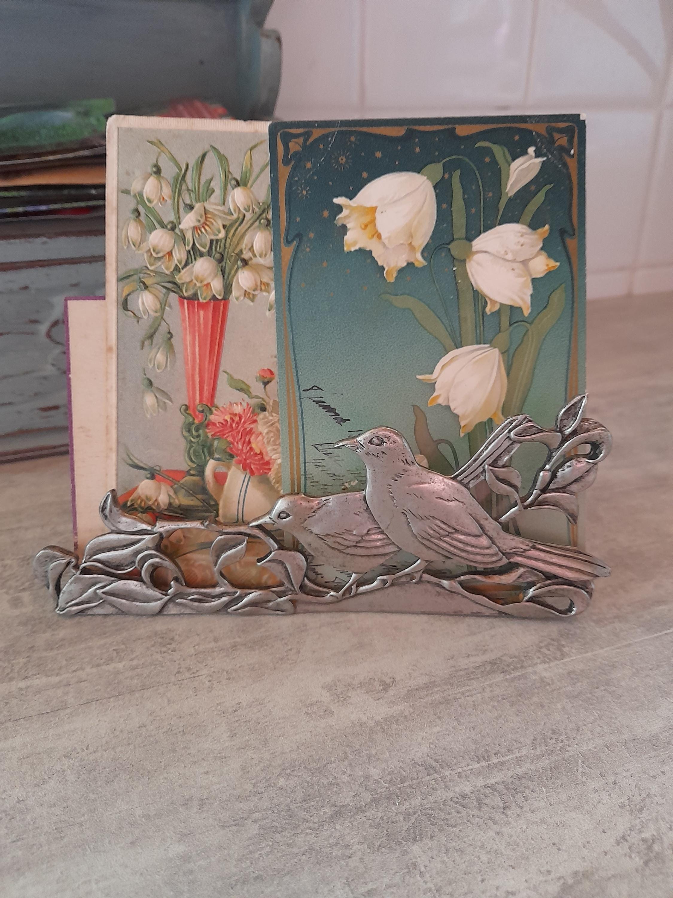 ヨーロピアン アンティーク ピューター製(?) キューピー ナプキン