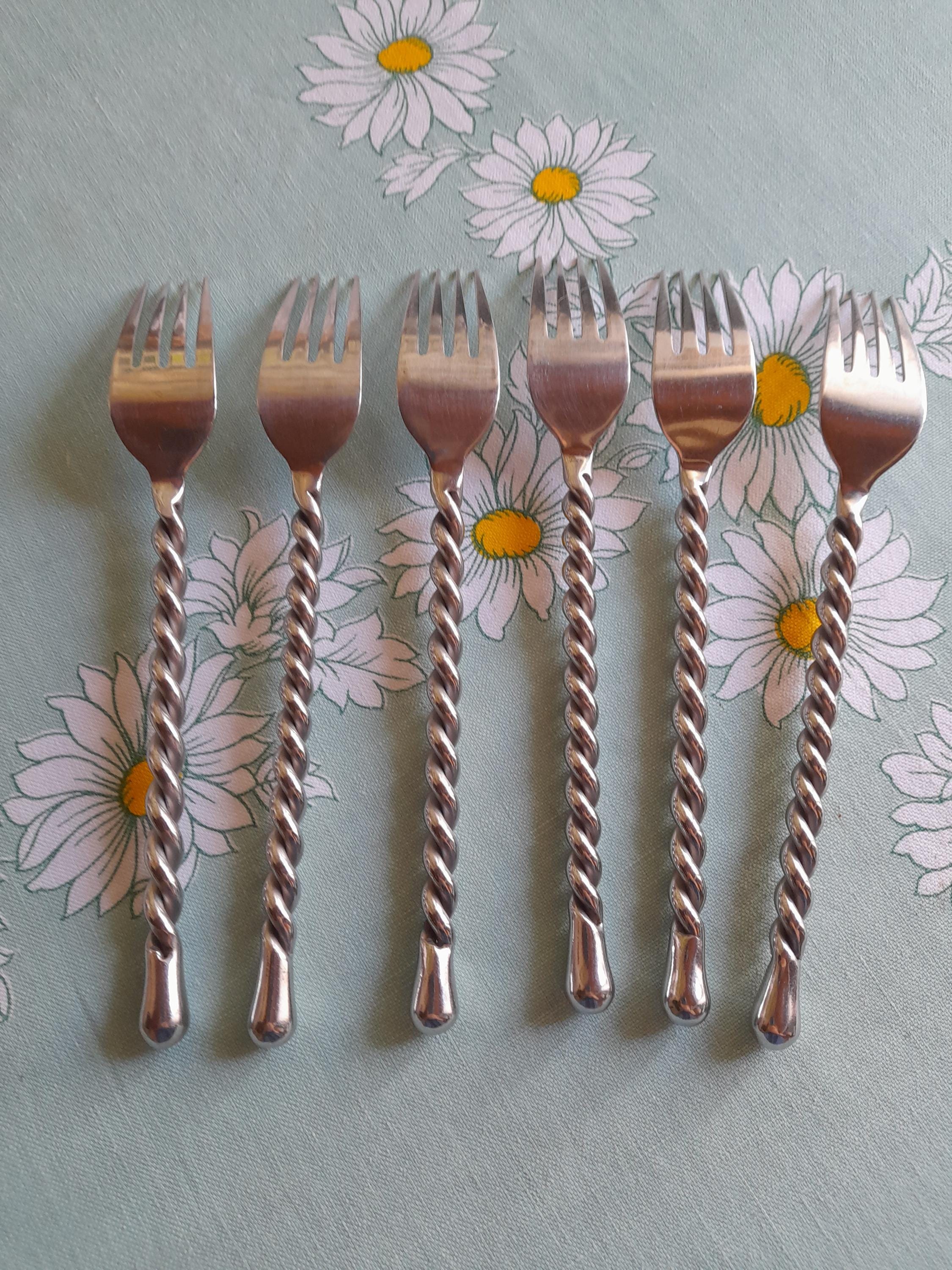 6本のフォーク - テーブルフォーク、フランスのカトラリー - 金属製