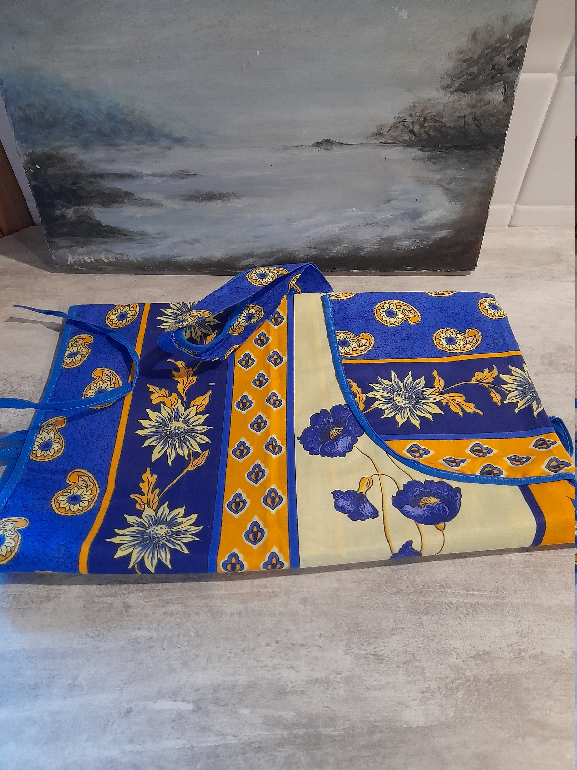 Français Tablier Provençal - Motifs Traditionnels, Provence, Décor Sud de La France Coton Tablier, B