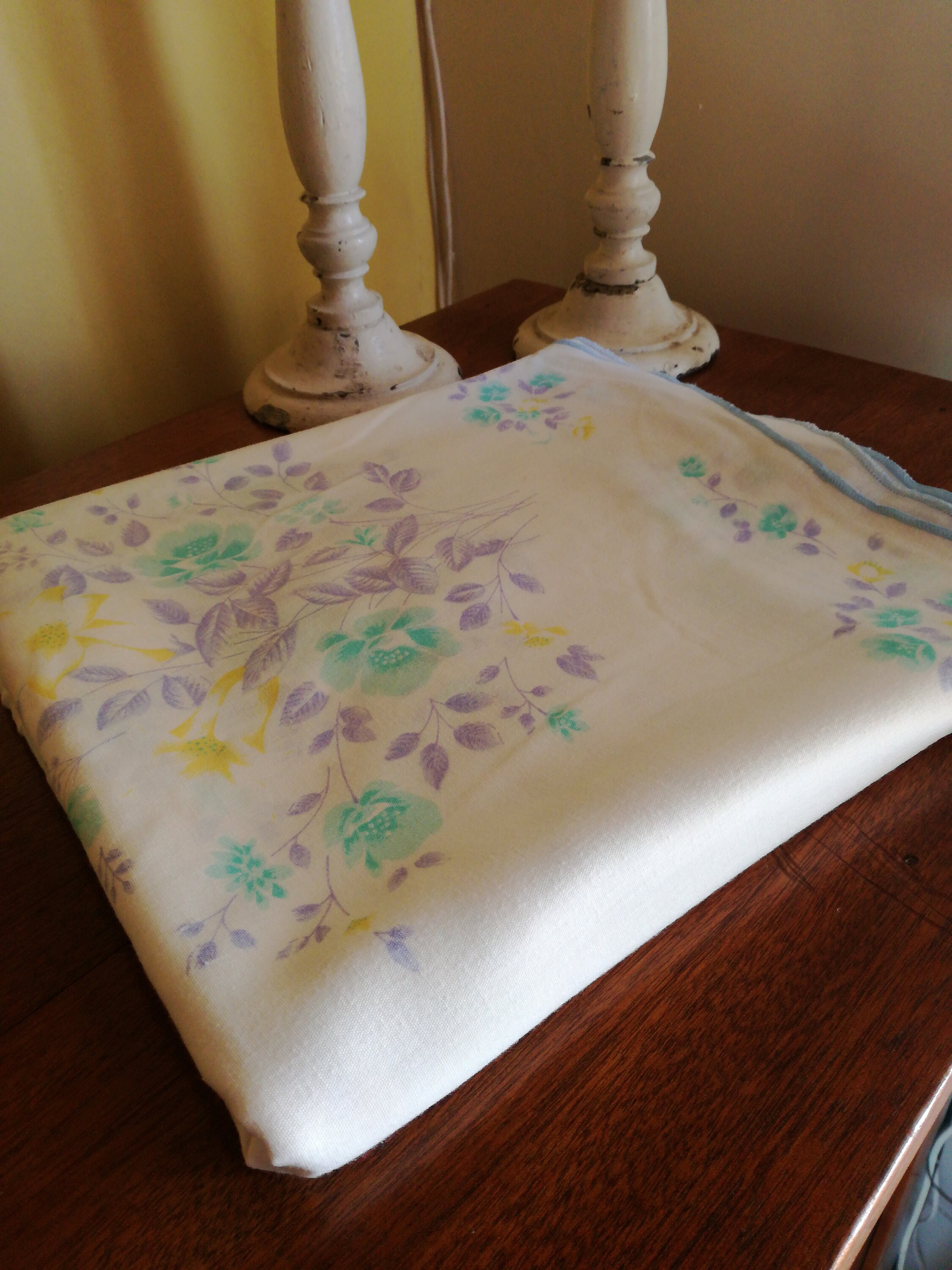 Jolie Nappe de Table - Vintage Français Florale 240 X 135 cm, Légère