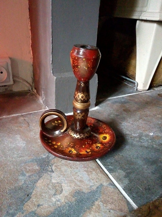 Bougeoirs en bois lot de 3 - Décoration
