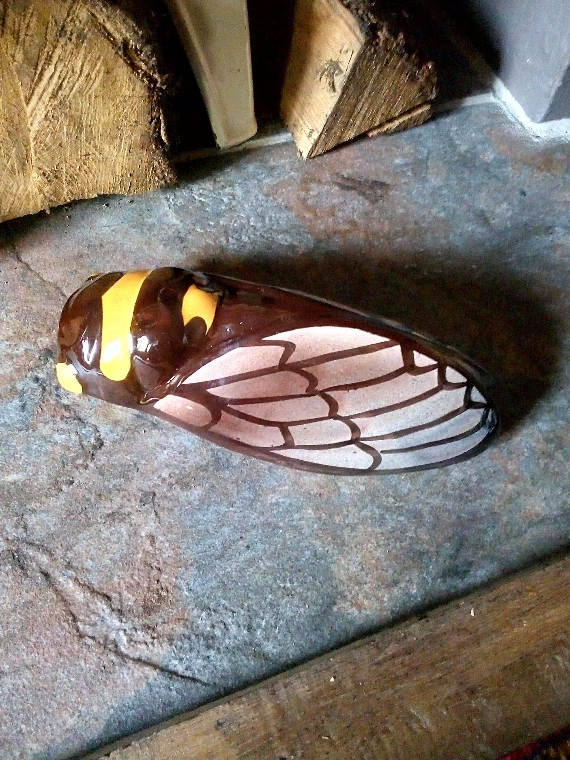 Cigale - Joli Vase/Décoration Murale en Céramique de 22cm Français Décor Mural Provençal Vintage Cig