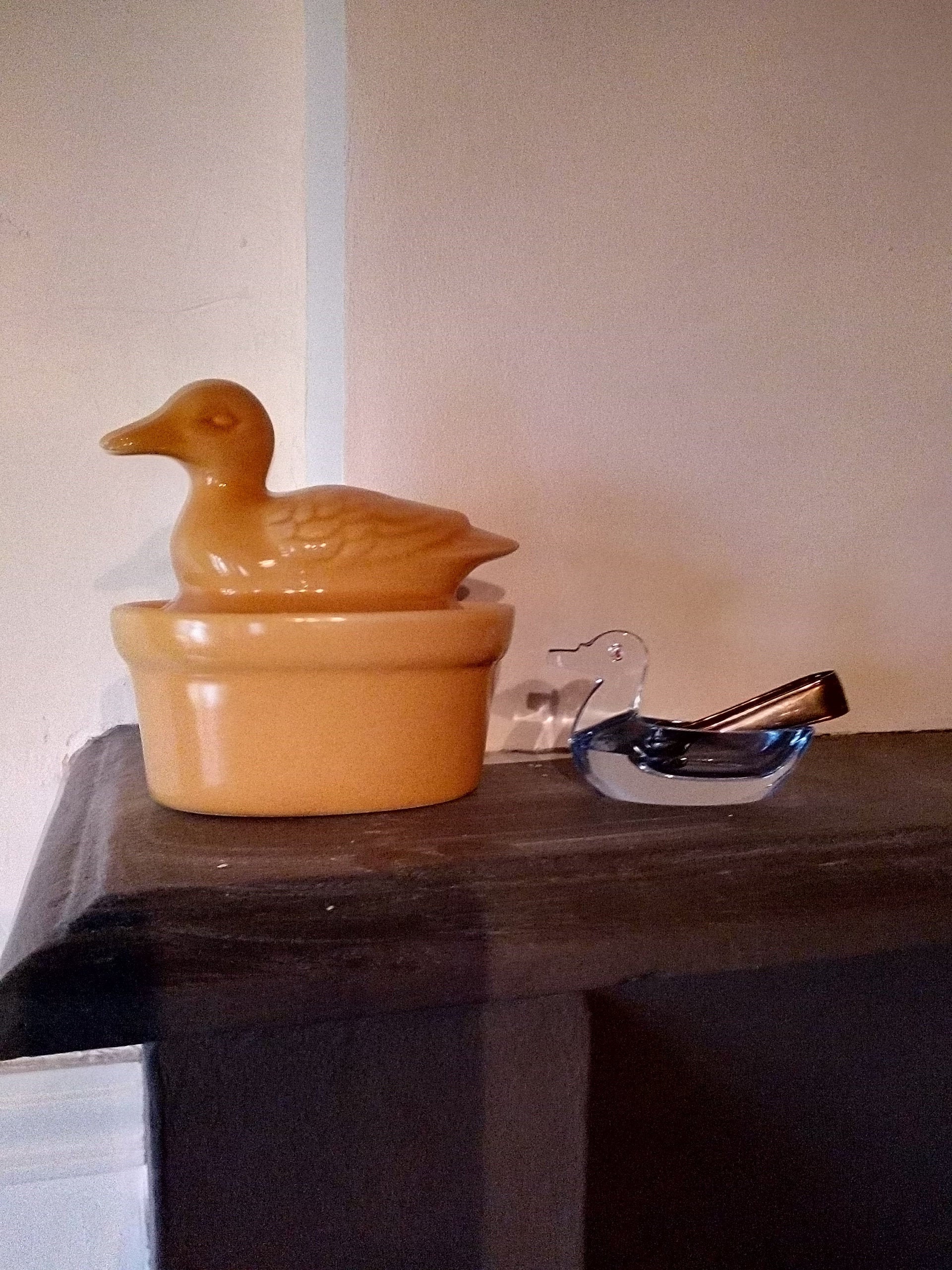 Charlatan - Paire de Canards Dépareillés Mini Terrine Canard Jaune Mignonne Glacée Minuscule Sel Ble