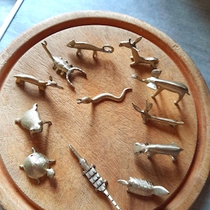 Lot De 6 Repose-couteaux En Bois Sculpté - Forme Crocodiles