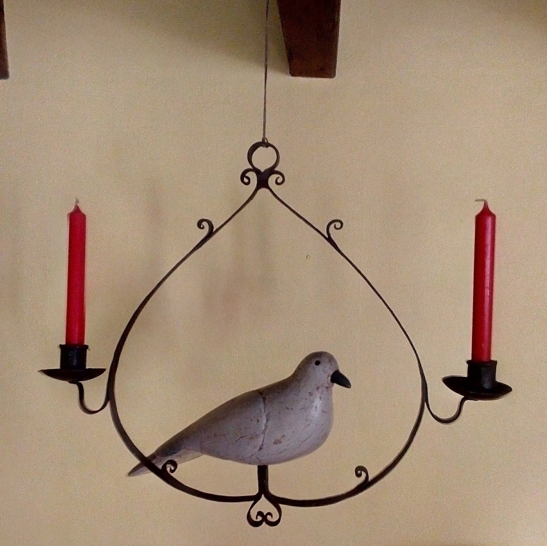 Rustic Metal Bird Candle Holder – French Country Hanging Decor - Etsy