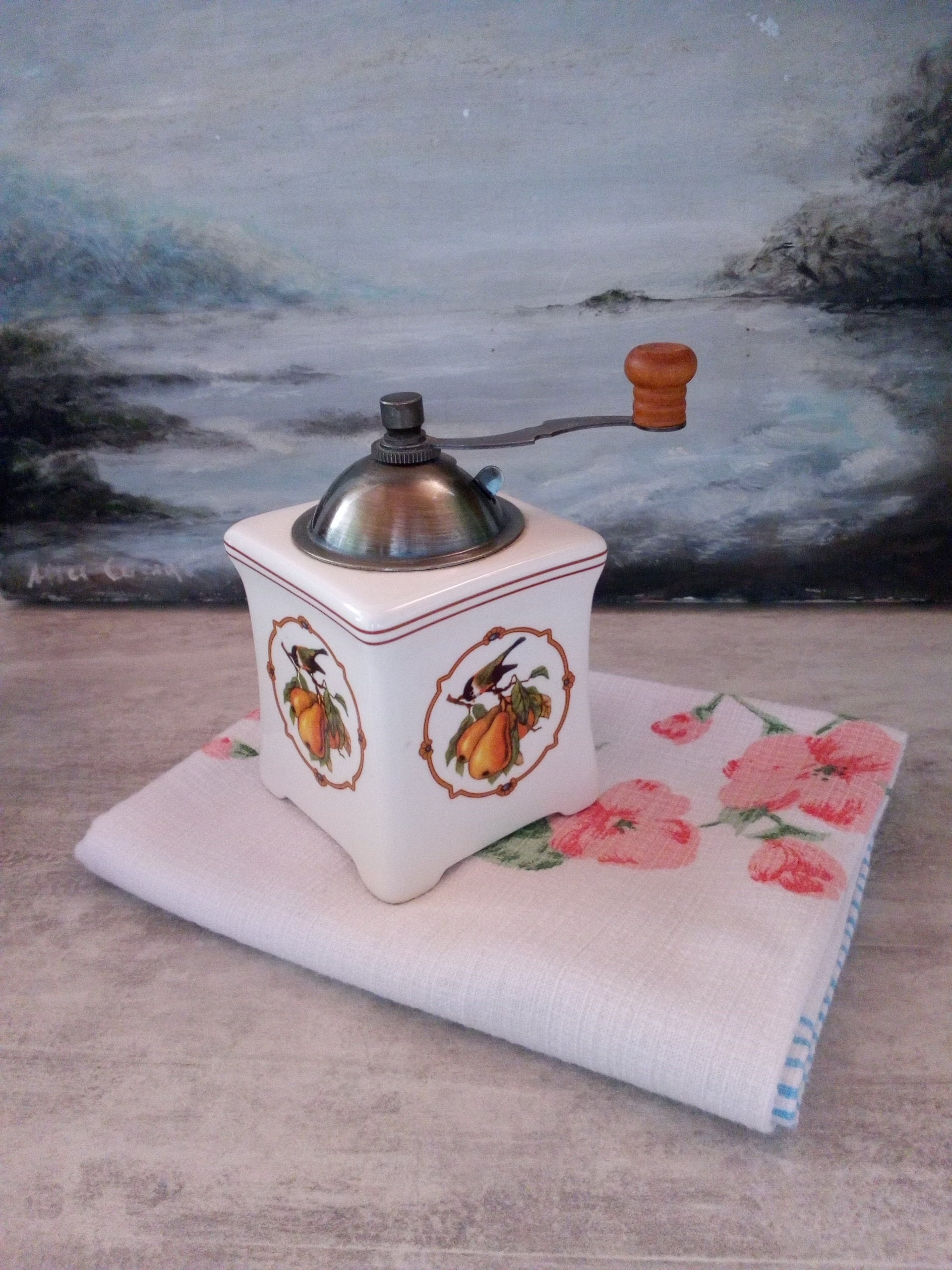 Décoratif Seulement - Objet en Forme de Moulin à Poivre Céramique Français d'oiseau Vintage Décoré D