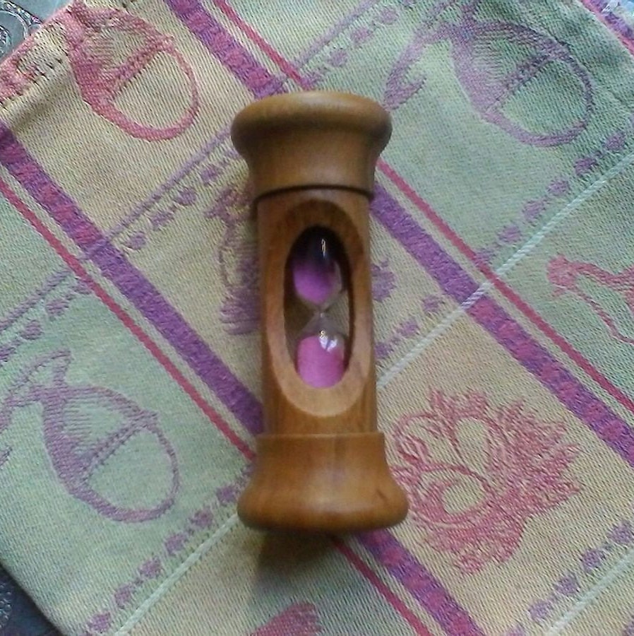 Minuterie d'oeufs Français Vintage en Bois