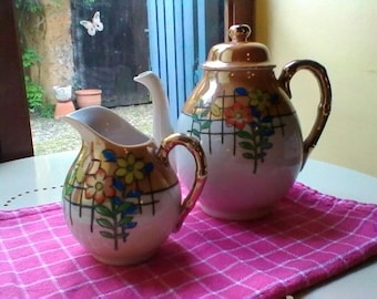 Tea Pot and Milk Jug - Japanese vintage set