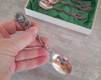 ヴィンテージ ヒルデスハイム ローズ ティースプーン - シルバー 835