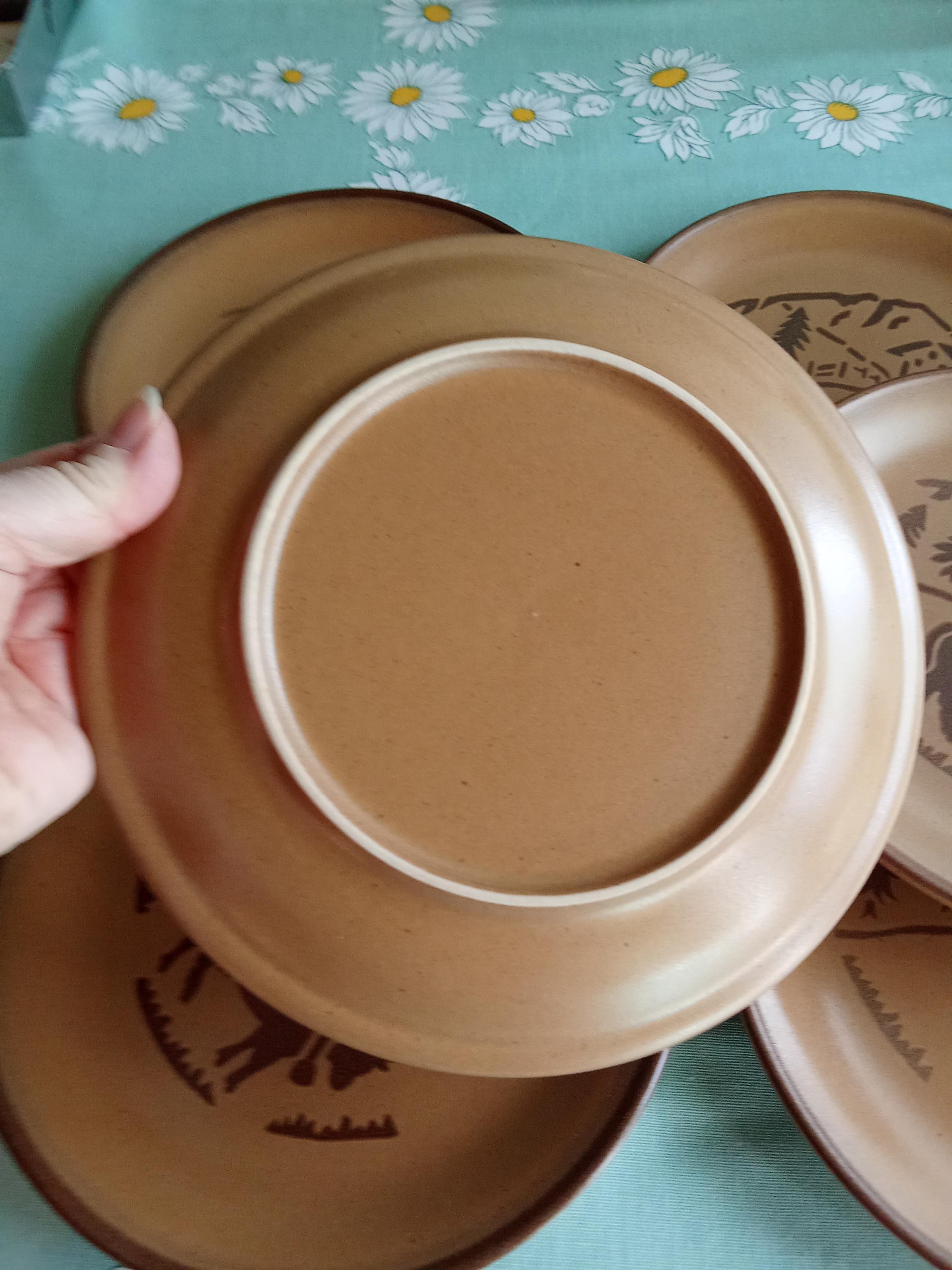 Alpine Cows, Six French Dessert/ Tea/cheese Plates, Ceramic, Grès - Etsy
