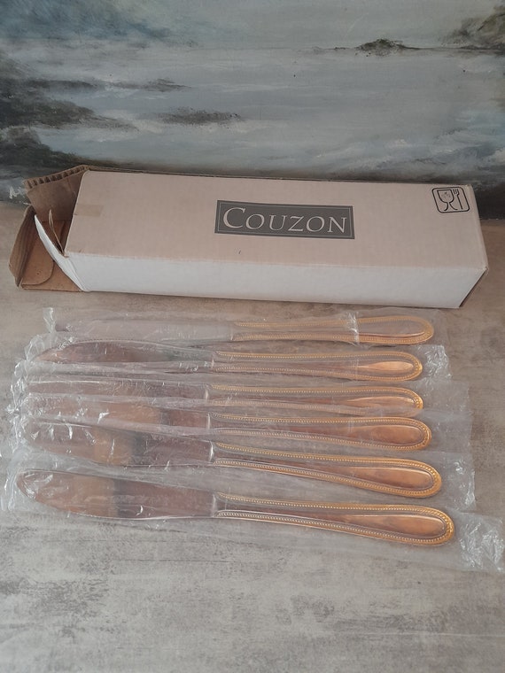 Jean Couzon Set of 18 Pieces of Cutlery, 6 Knives, 6 Forks, 6 Tea
