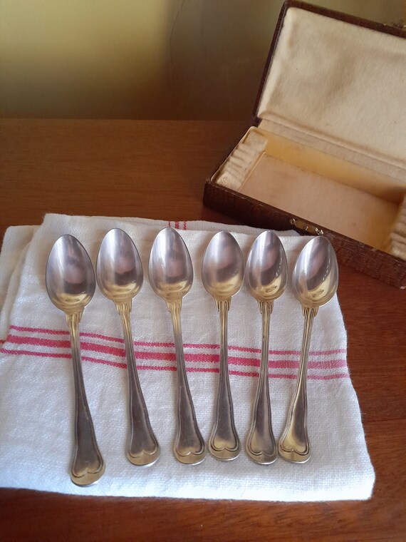 6 cuillères à soupe Alfénide-Christofle - Madame Vaisselle