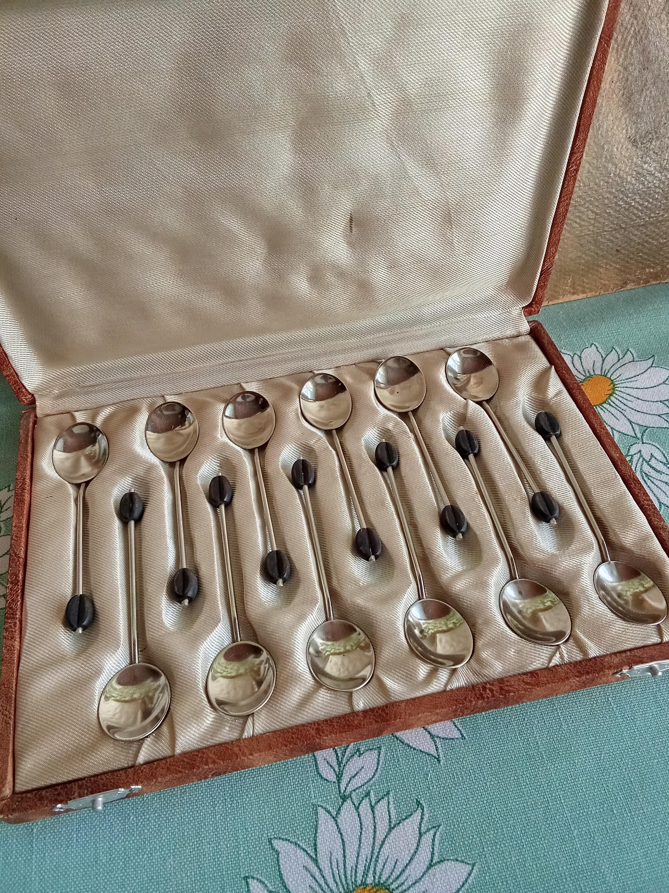 Set 12 Cucchiaini Da Caffè Rotondi In Acciaio Inox - Mini Cucchiai Per Tè, Gelato, Dessert, Zucchero, Color Oro