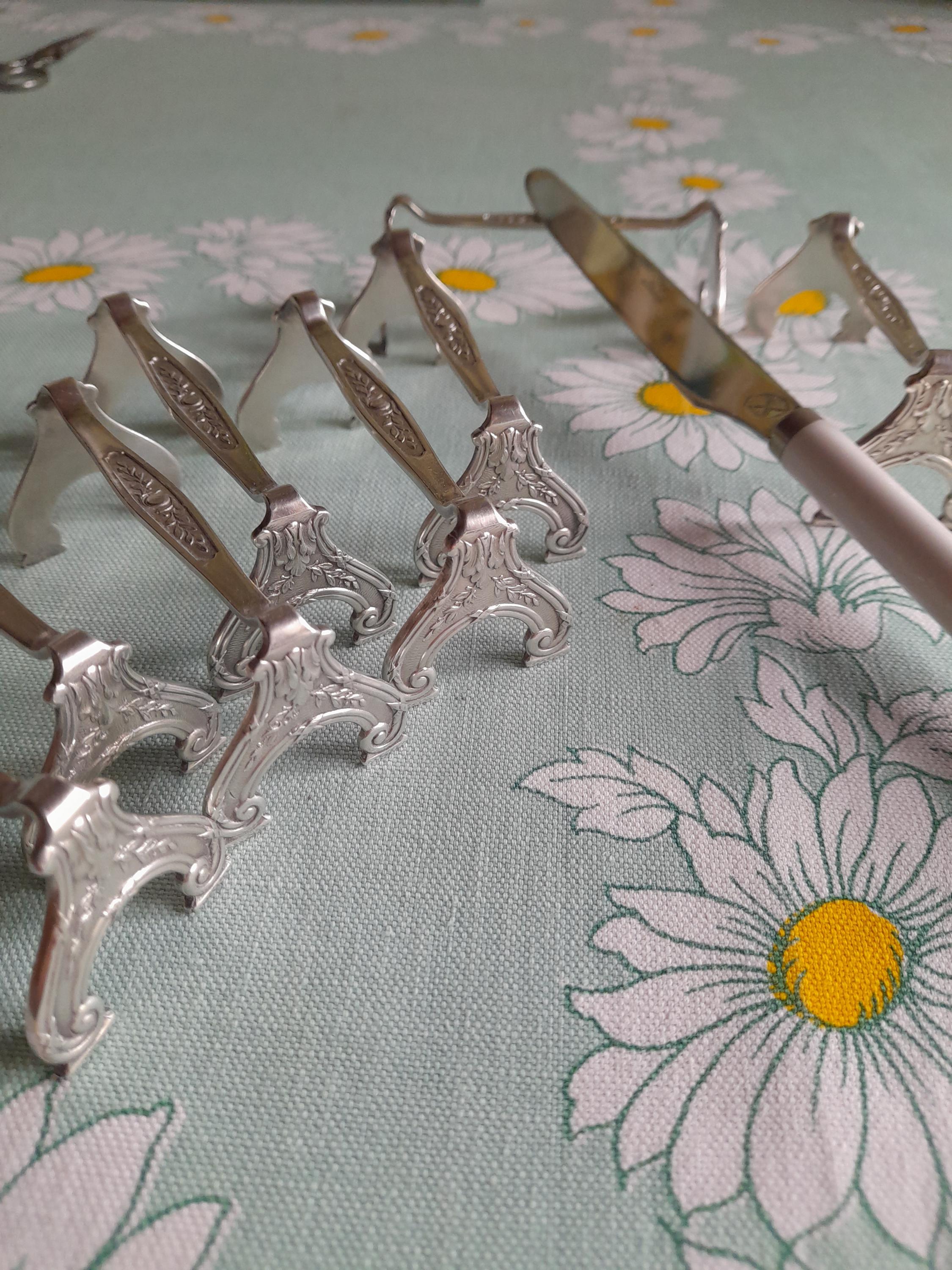 Eight Knife Rests, Five Gallia and Three Alfénide - French Vintage