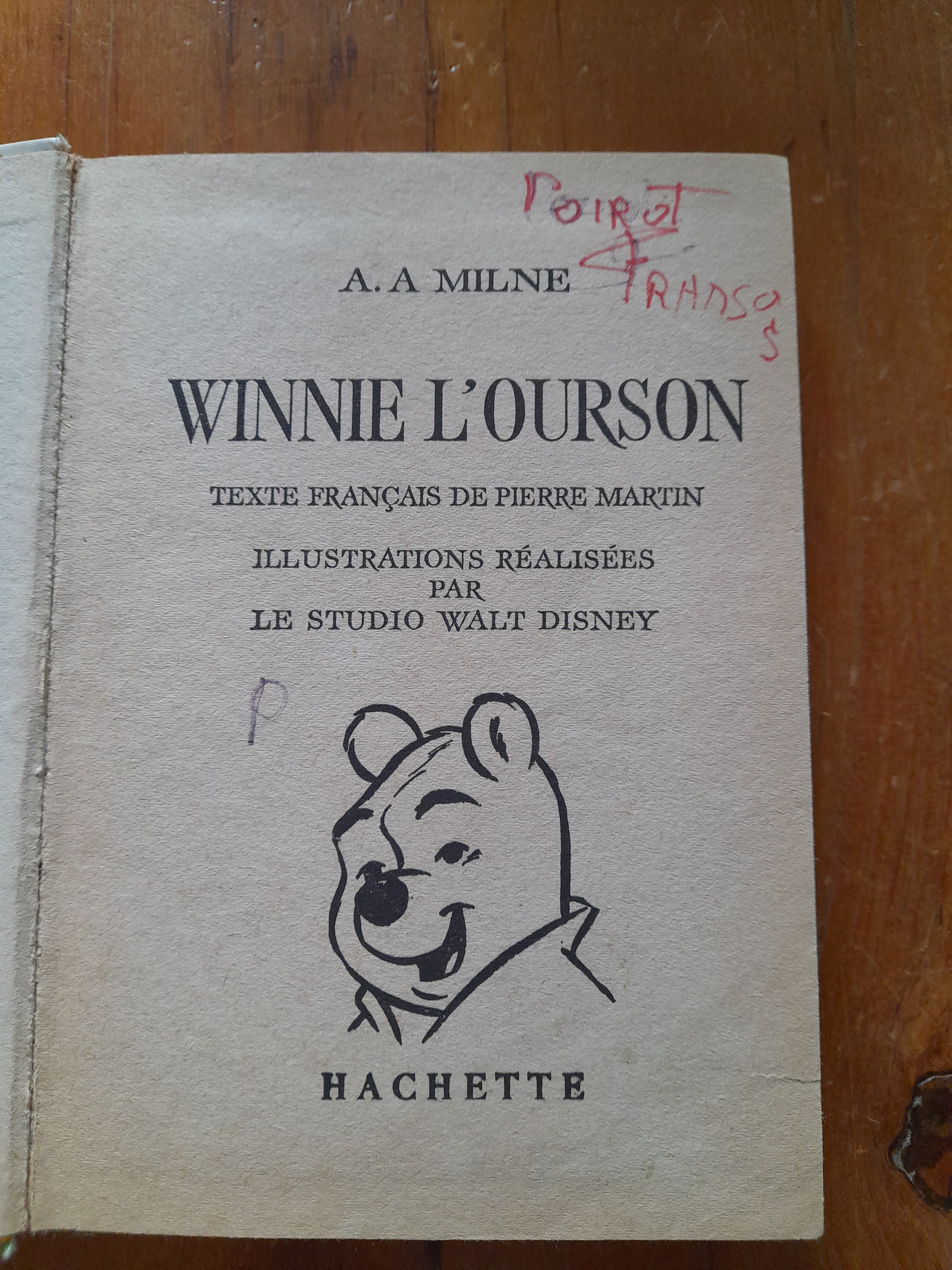 A A Milne, Vintage Childrens' Book - Hardback, French