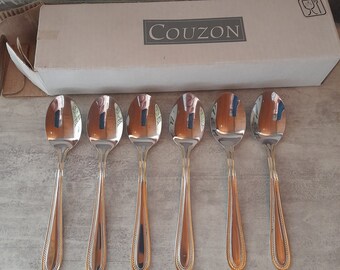 Jean Couzon Set of 18 Pieces of Cutlery, 6 Knives, 6 Forks, 6 Tea