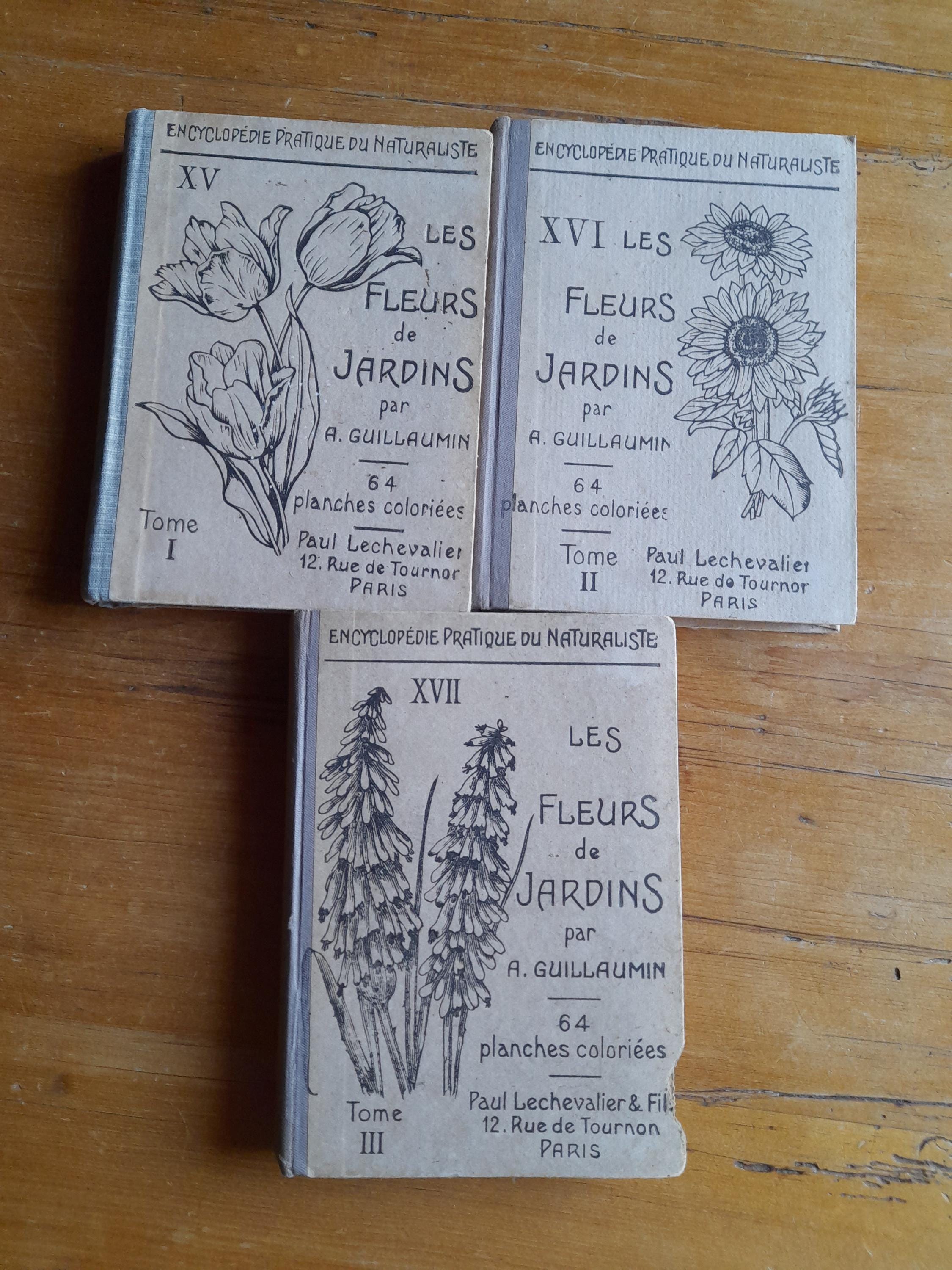 Les Fleurs De Jardins, Three Books by A. Guillaumin,spring Summer