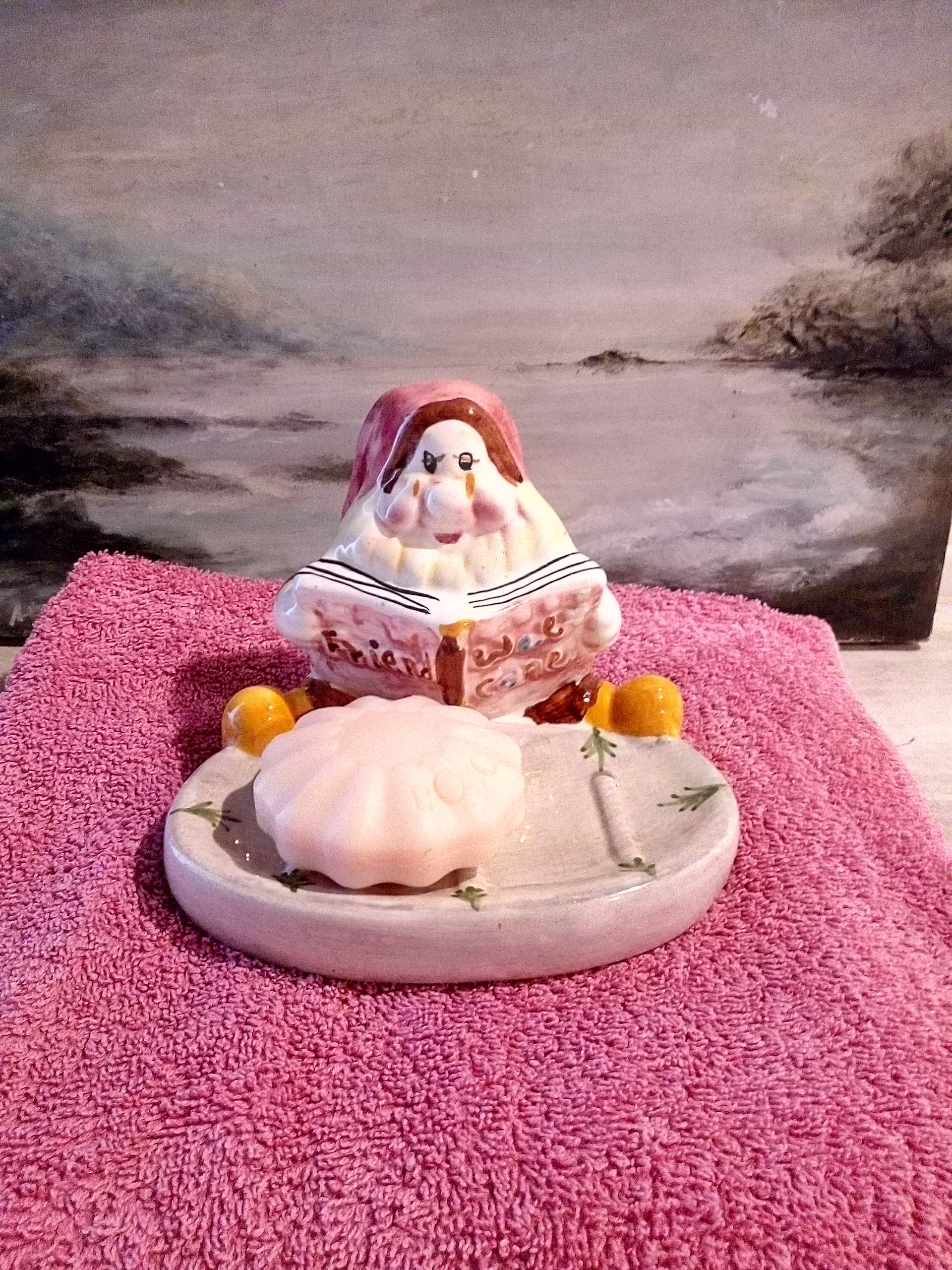 Plat de Savon Gnome - Poterie Vintage Français