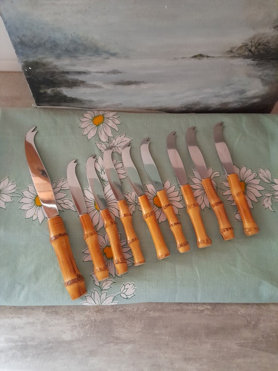 COUTEAU À FROMAGE + tartineur beurre ERCUIS modèle EMPIRE métal argenté