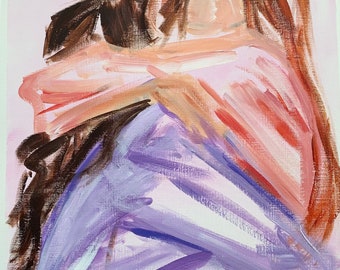 Missing Hugs beautiful fine art print of acrylic painting