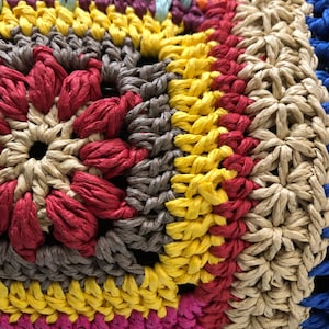 EASY Crochet bag for womens, Colored granny square tote, Easy shoulder bag, Bohoemian crochet purse, Afghan , PDF, DIY image 7