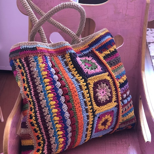 Crochet Bags for Women Easy Crochet Handbag Colored Crochet - Etsy