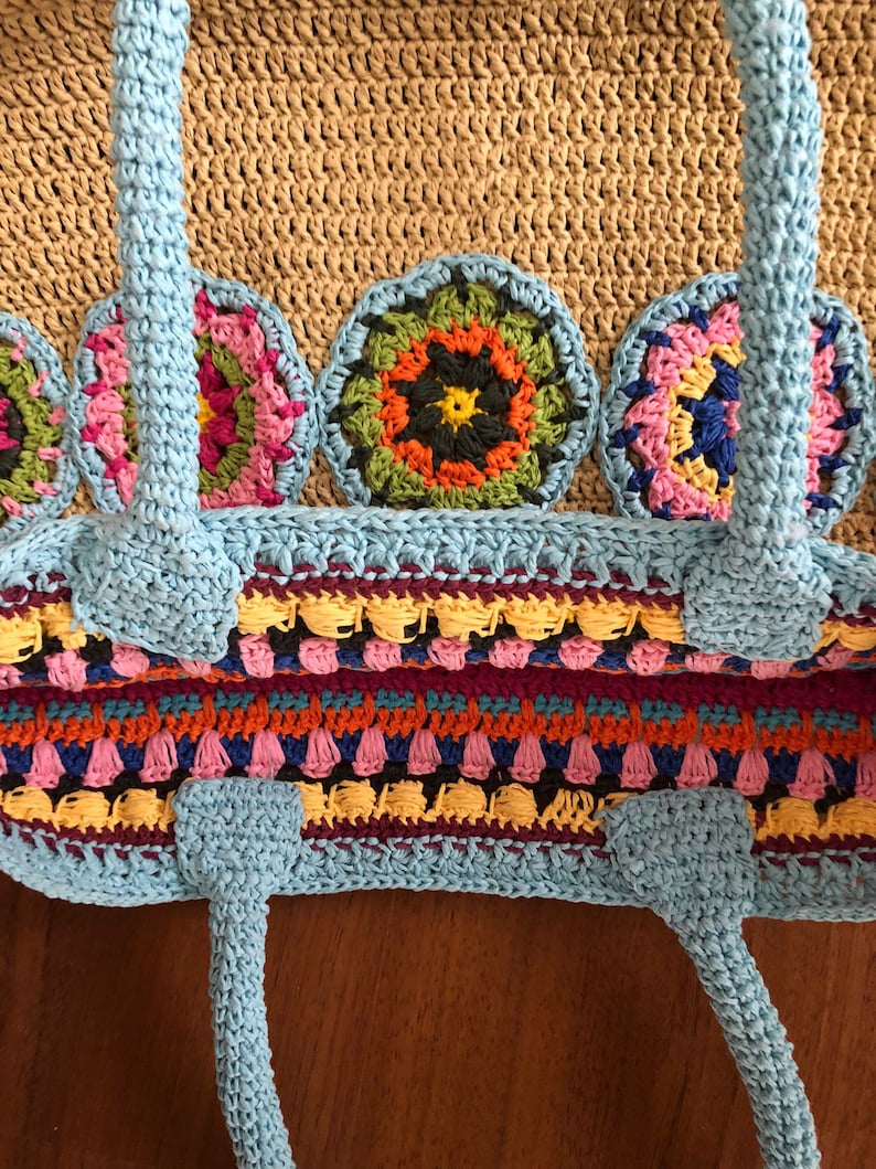 Crochet Granny Square Tote Bag Pattern PDF, Beginner Friendly Boho ...