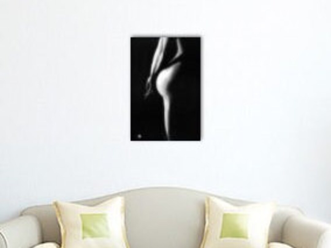 Tasteful Nude Print Oil On Canvas Painting Female Form Sexy 