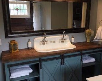 Barn Door Bathroom Vanity (Free Shipping)