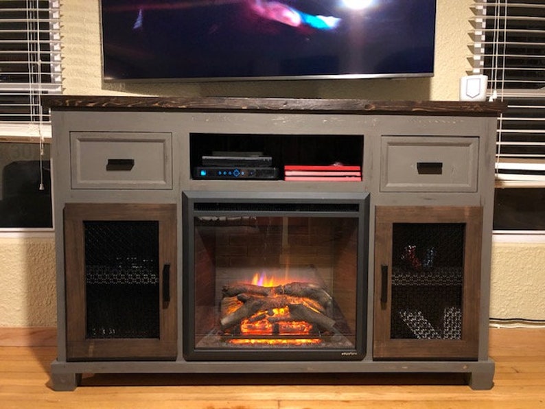 Fireplace TV Console Etsy