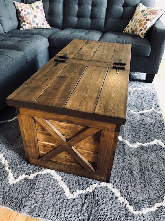 Farmhouse Storage Coffee Table Free
