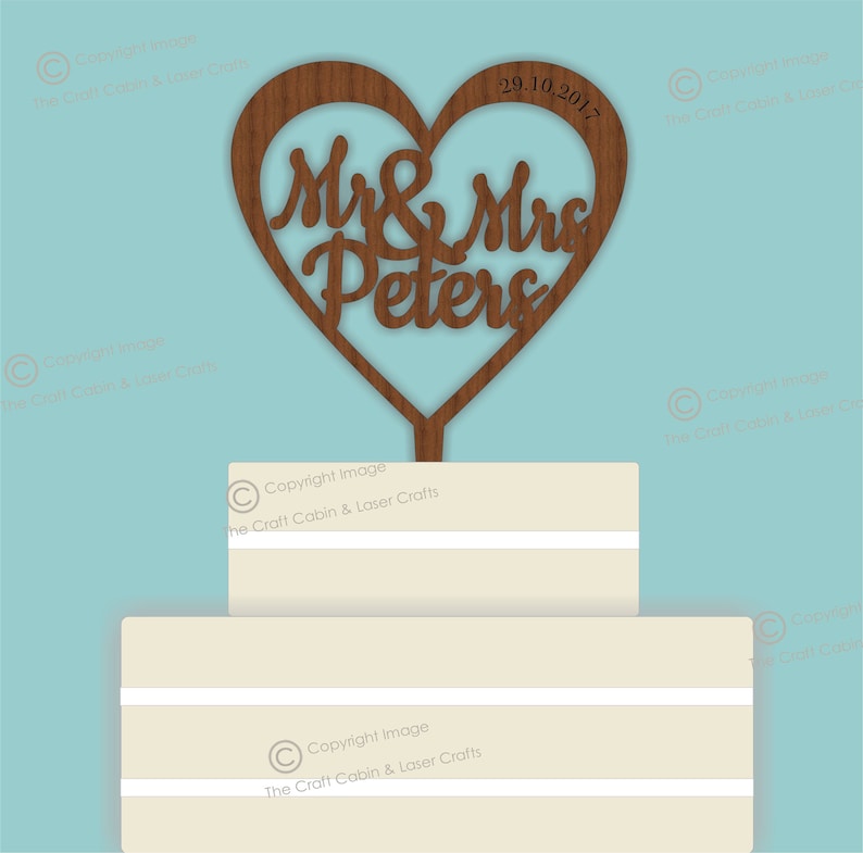 Wooden Personalised Wedding Cake Topper Vintage Rustic Earthy Etsy